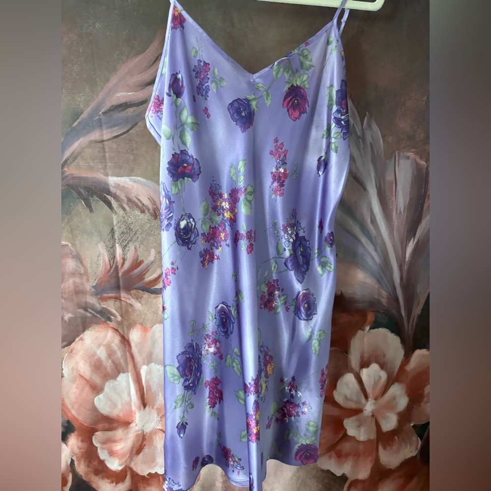 Purple Floral Gillian and O’Malley Nightgown Size XL